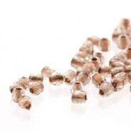 True2™ Czech Fire polished faceted glass beads 2mm - Crystal copper lined